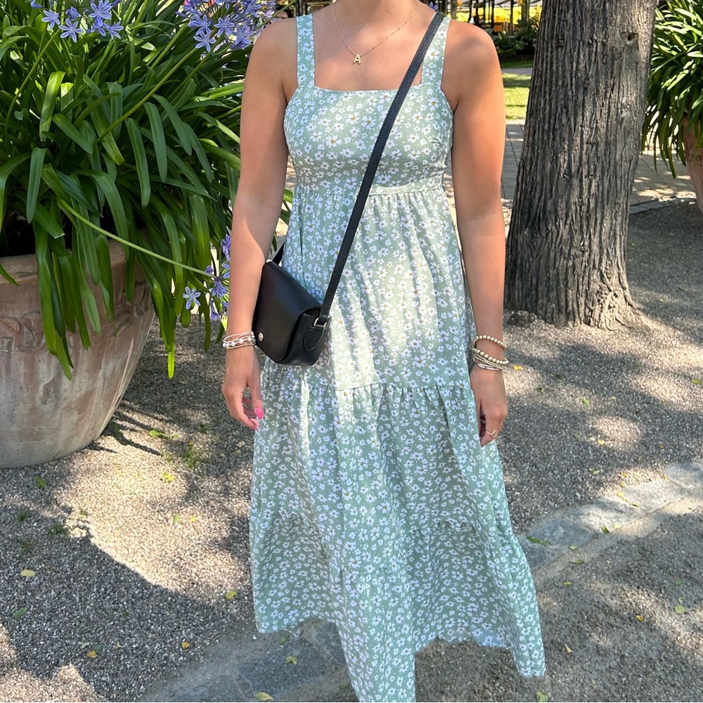 Green Floral Maxi Dress